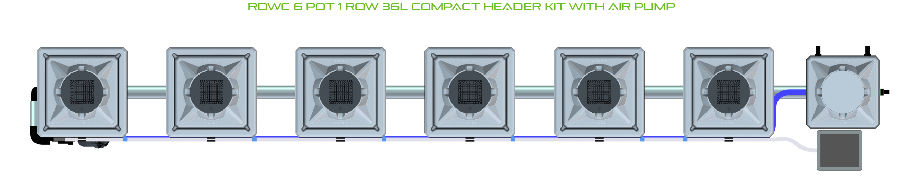 ALIEN RDWC 6 Pot 1 Row Kit