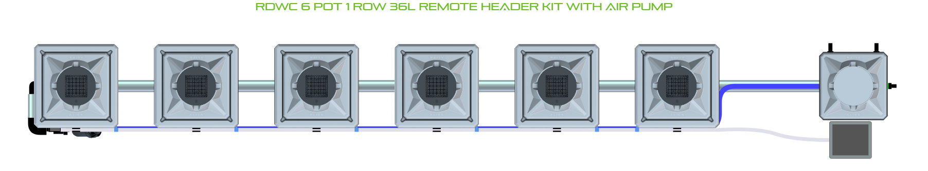 ALIEN RDWC 6 Pot 1 Row Kit