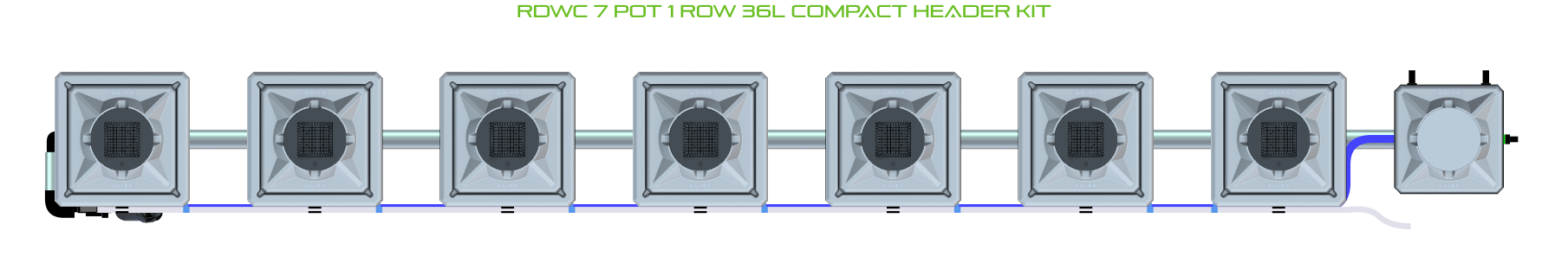ALIEN RDWC 7 Pot 1 Row Kit
