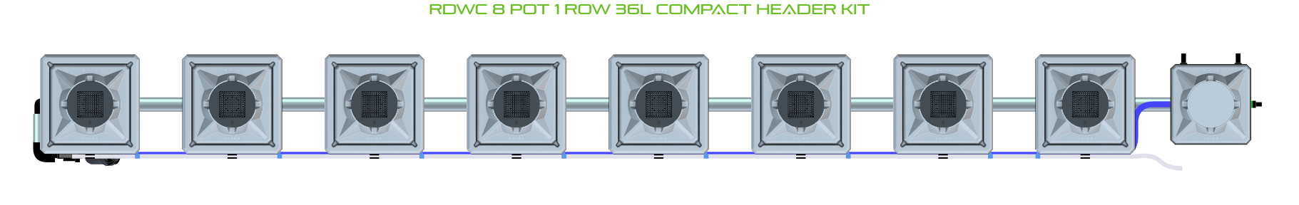 ALIEN RDWC 8 Pot 1 Row Kit