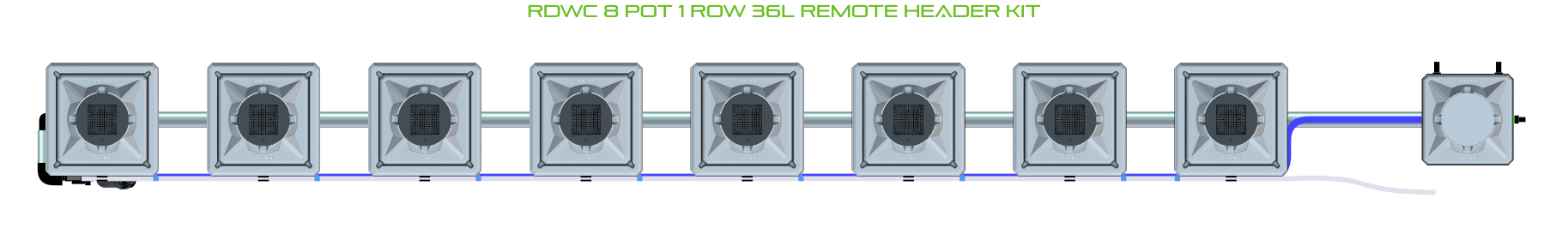 ALIEN RDWC 8 Pot 1 Row Kit