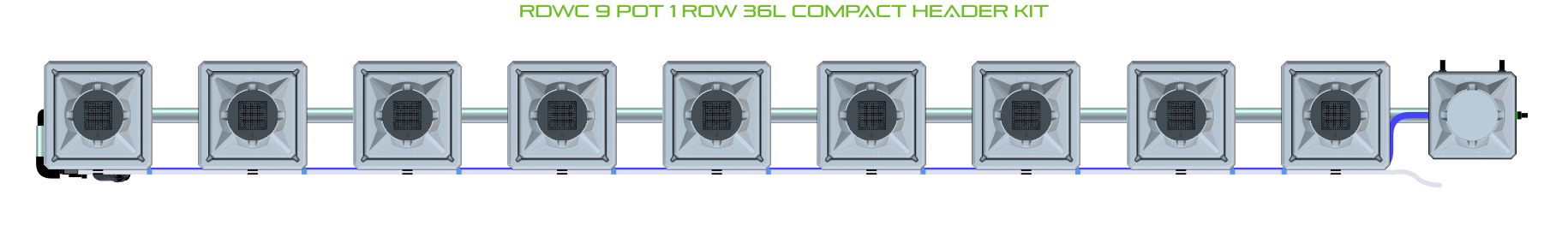ALIEN RDWC 9 Pot 1 Row Kit