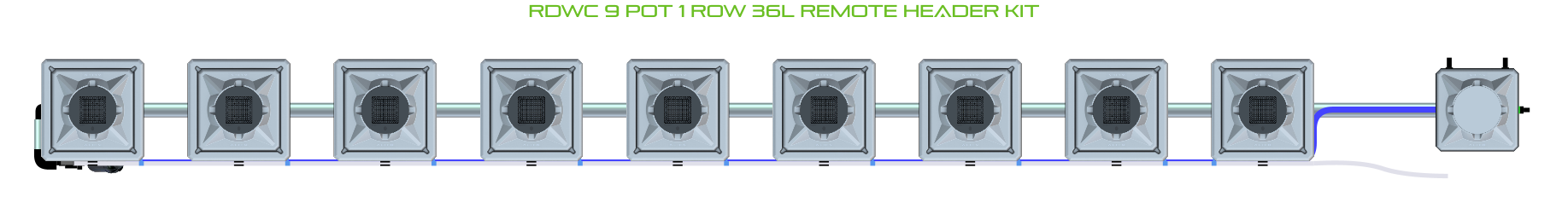 ALIEN RDWC 9 Pot 1 Row Kit