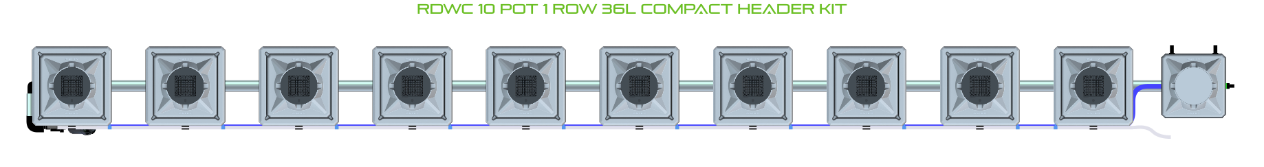 ALIEN RDWC 10 Pot 1 Row Kit