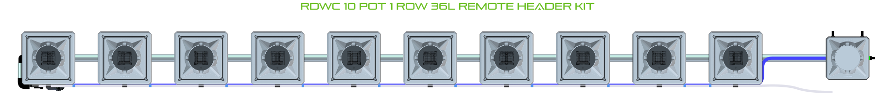 ALIEN RDWC 10 Pot 1 Row Kit