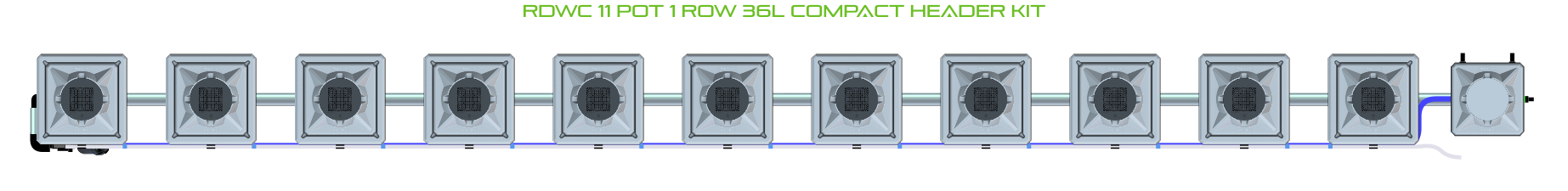 ALIEN RDWC 11 Pot 1 Row Kit