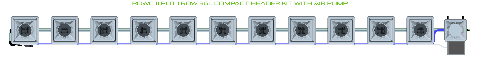 ALIEN RDWC 11 Pot 1 Row Kit