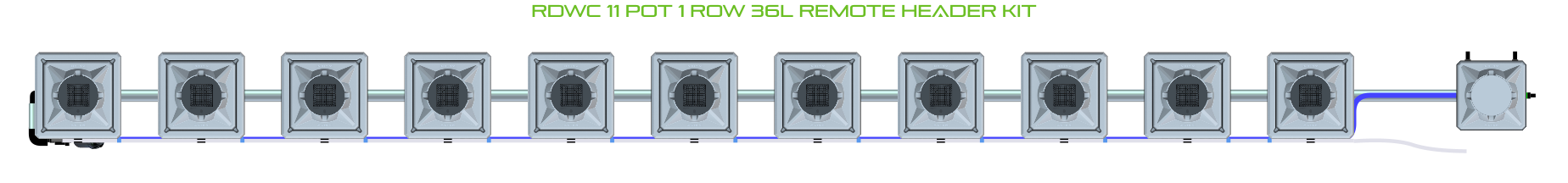 ALIEN RDWC 11 Pot 1 Row Kit