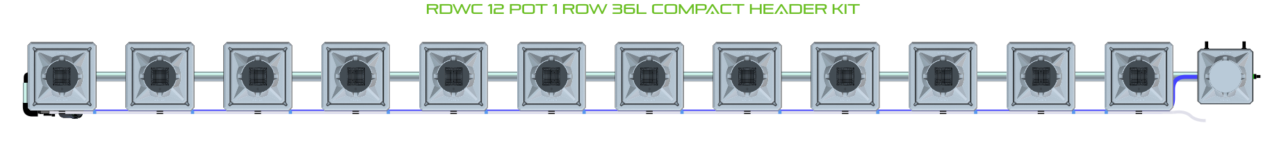 ALIEN RDWC 12 Pot 1 Row Kit