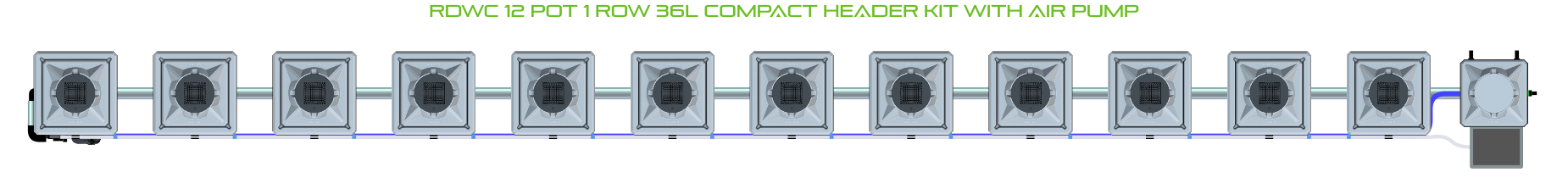 ALIEN RDWC 12 Pot 1 Row Kit