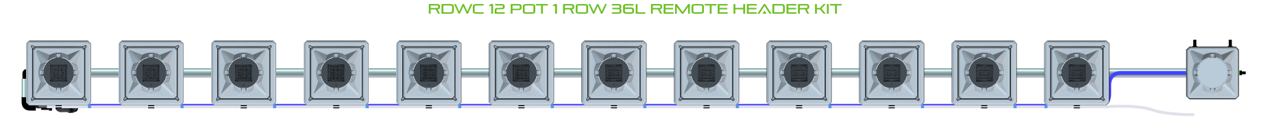 ALIEN RDWC 12 Pot 1 Row Kit