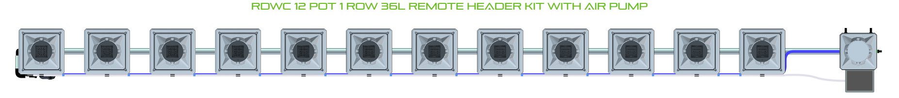 ALIEN RDWC 12 Pot 1 Row Kit