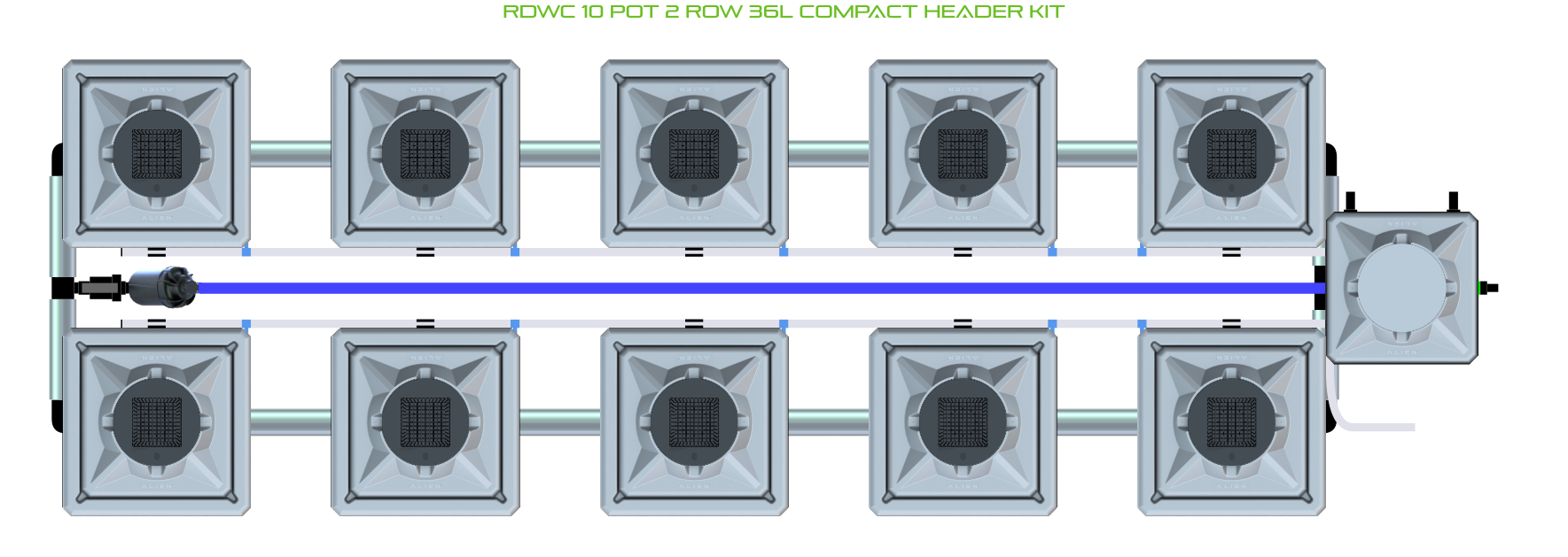 ALIEN RDWC 10 Pot 2 Row Kit