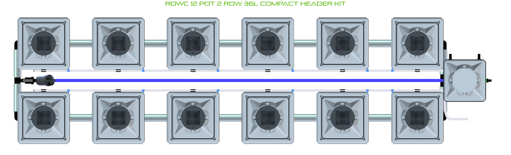 ALIEN RDWC 12 Pot 2 Row Kit