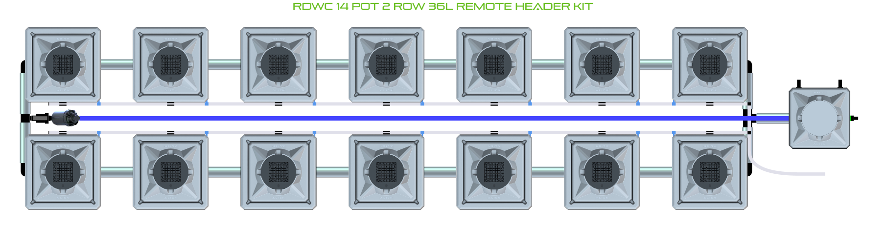 ALIEN RDWC 14 Pot 2 Row Kit