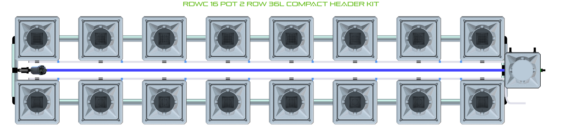 ALIEN RDWC 16 Pot 2 Row Kit