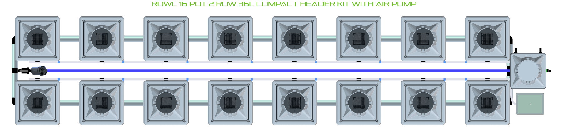 ALIEN RDWC 16 Pot 2 Row Kit
