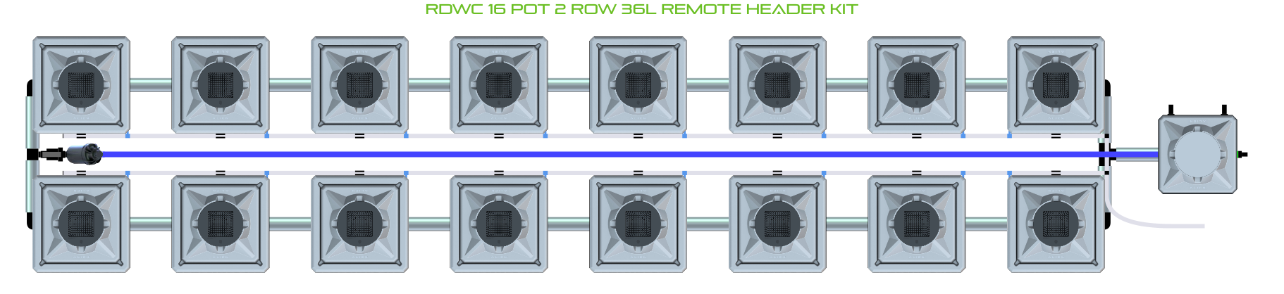 ALIEN RDWC 16 Pot 2 Row Kit