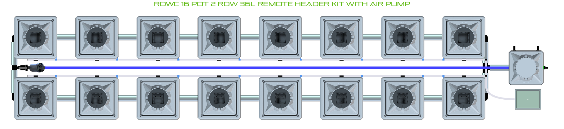 ALIEN RDWC 16 Pot 2 Row Kit