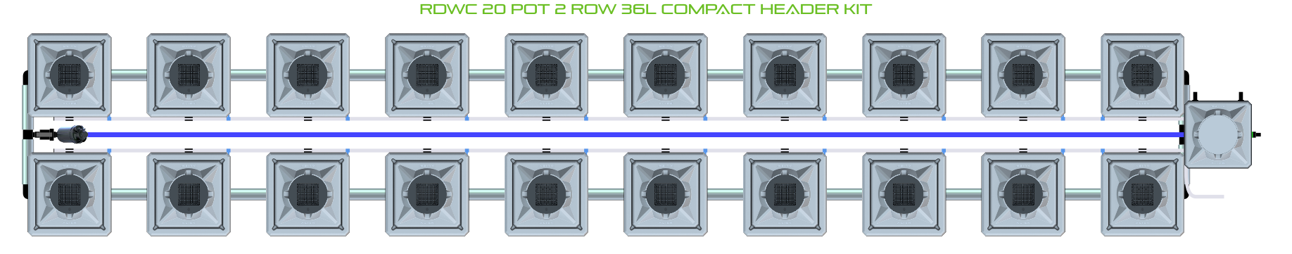 ALIEN RDWC 20 Pot 2 Row Kit