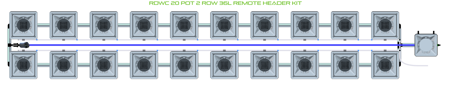 ALIEN RDWC 20 Pot 2 Row Kit