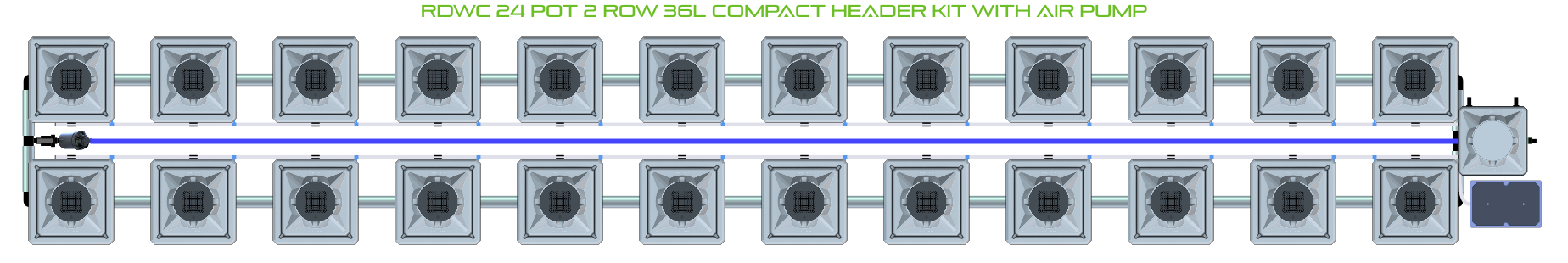ALIEN RDWC 24 Pot 2 Row Kit