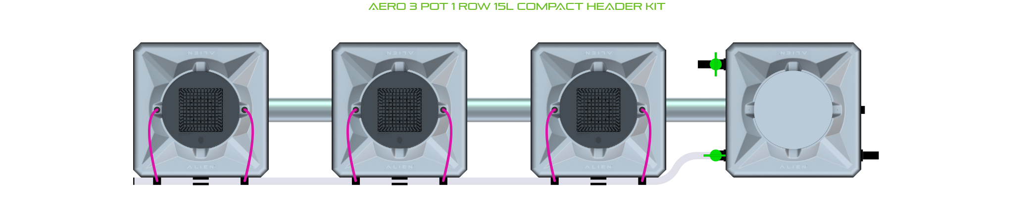 ALIEN AERO 3 Pot 1 Row Kit