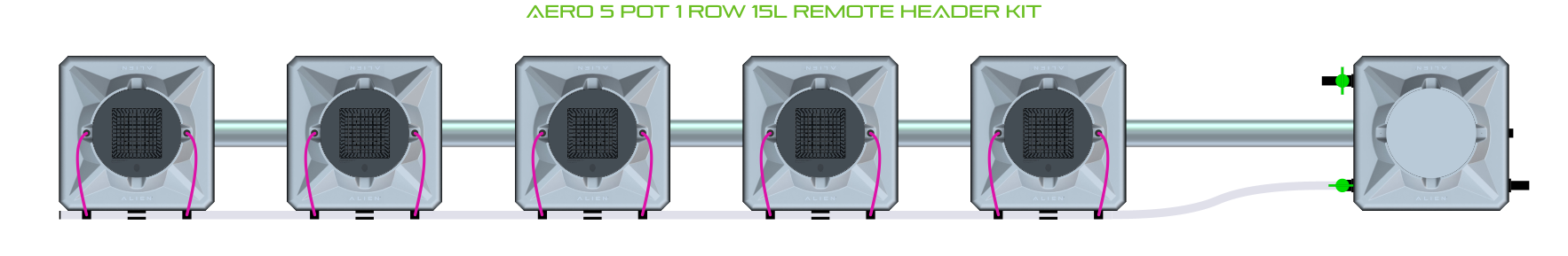 ALIEN AERO 5 Pot 1 Row Kit
