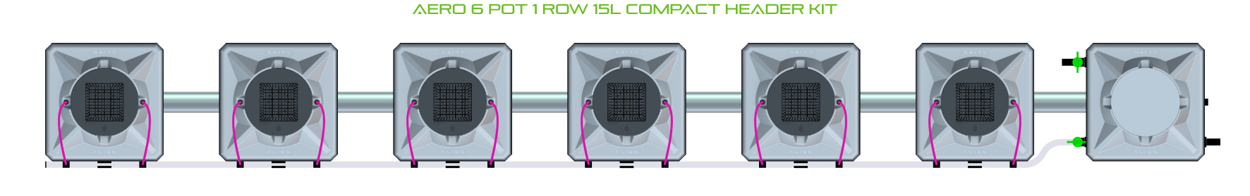 ALIEN AERO 6 Pot 1 Row Kit