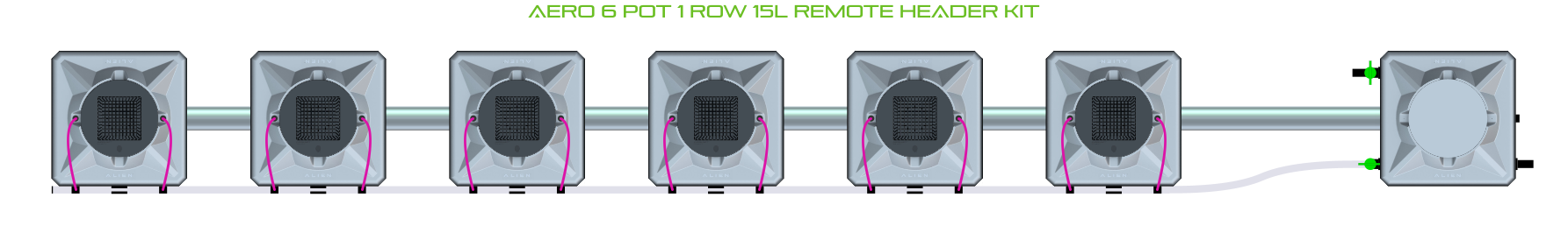 ALIEN AERO 6 Pot 1 Row Kit