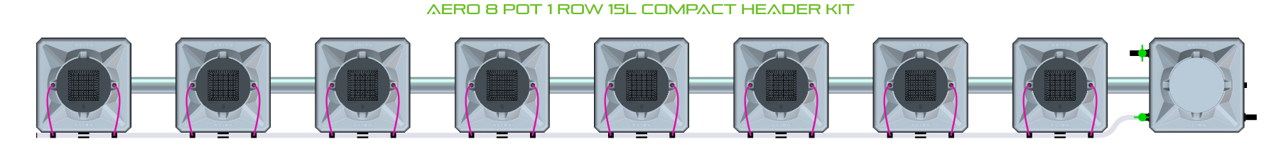 ALIEN AERO 8 Pot 1 Row Kit