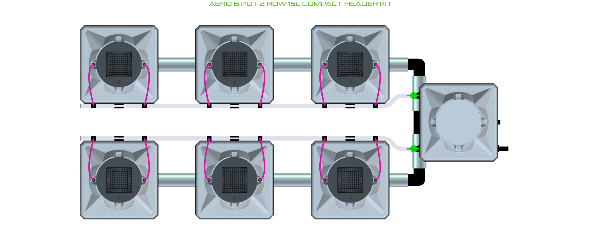 ALIEN AERO 6 Pot 2 Row Kit