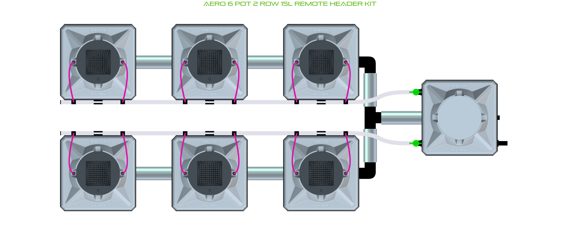 ALIEN AERO 6 Pot 2 Row Kit