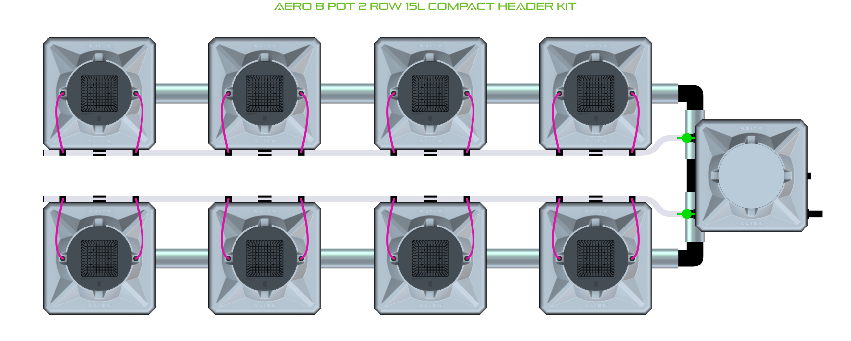 ALIEN AERO 8 Pot 2 Row Kit