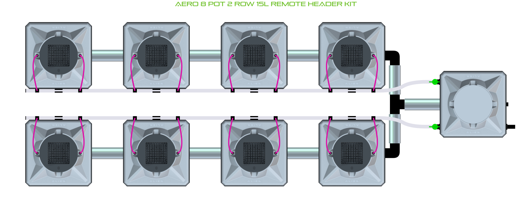 ALIEN AERO 8 Pot 2 Row Kit