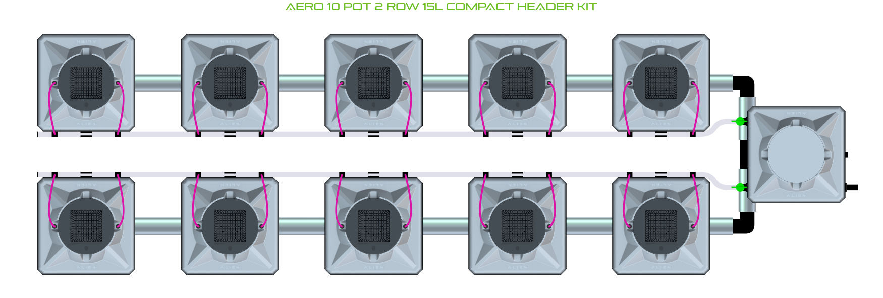 ALIEN AERO 10 Pot 2 Row Kit