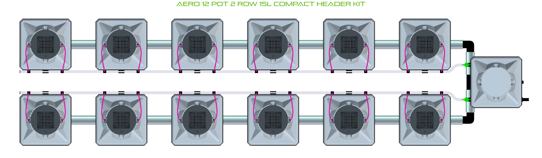 ALIEN AERO 12 Pot 2 Row Kit