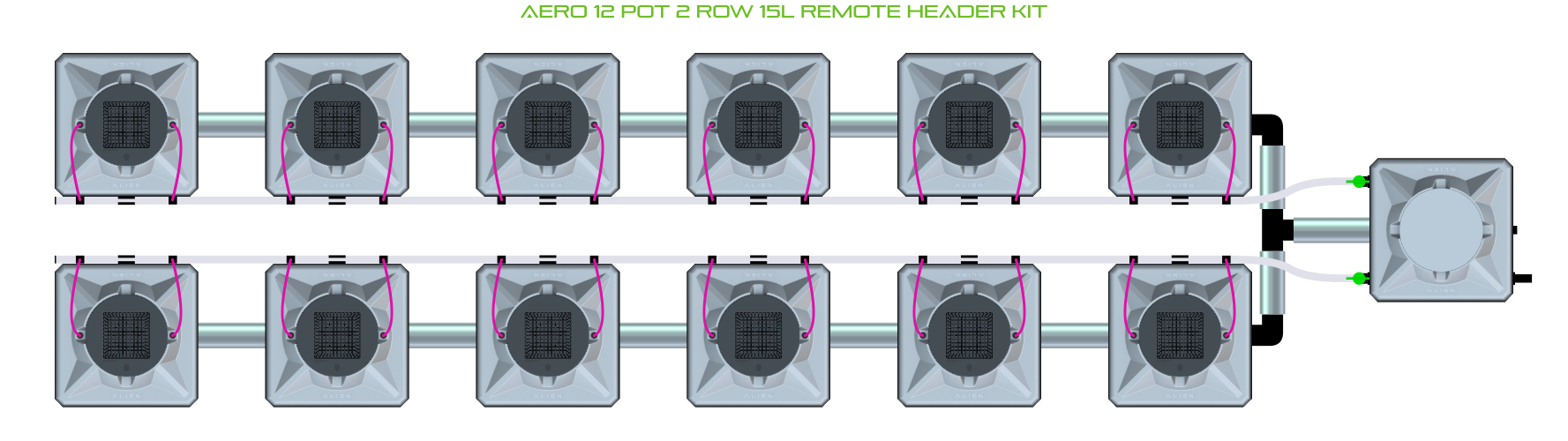 ALIEN AERO 12 Pot 2 Row Kit