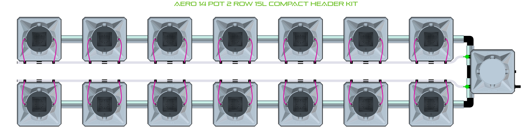 ALIEN AERO 14 Pot 2 Row Kit