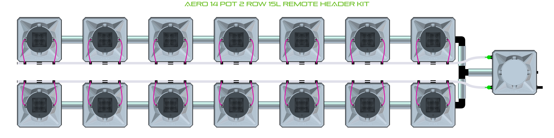 ALIEN AERO 14 Pot 2 Row Kit