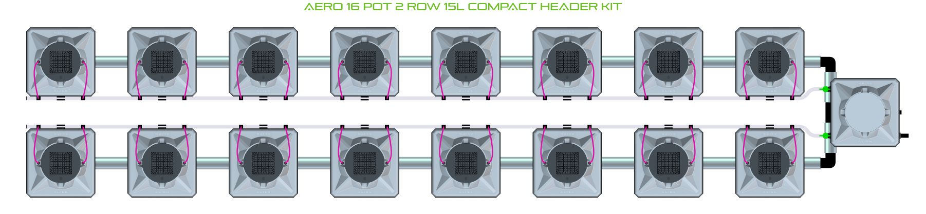ALIEN AERO 16 Pot 2 Row Kit