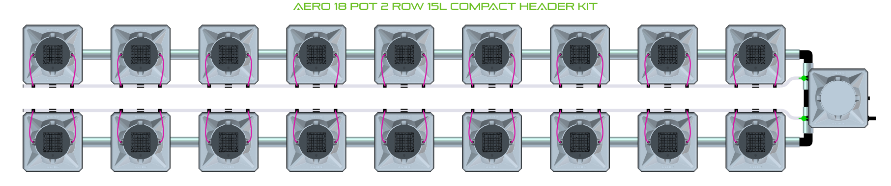 ALIEN AERO 18 Pot 2 Row Kit