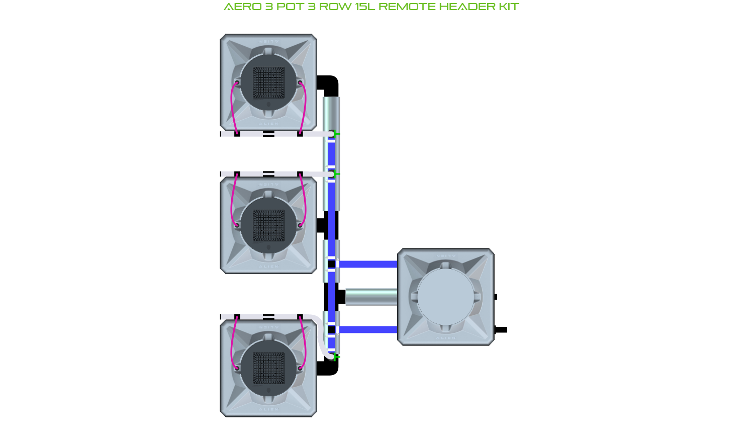ALIEN AERO 3 Pot 3 Row Kit