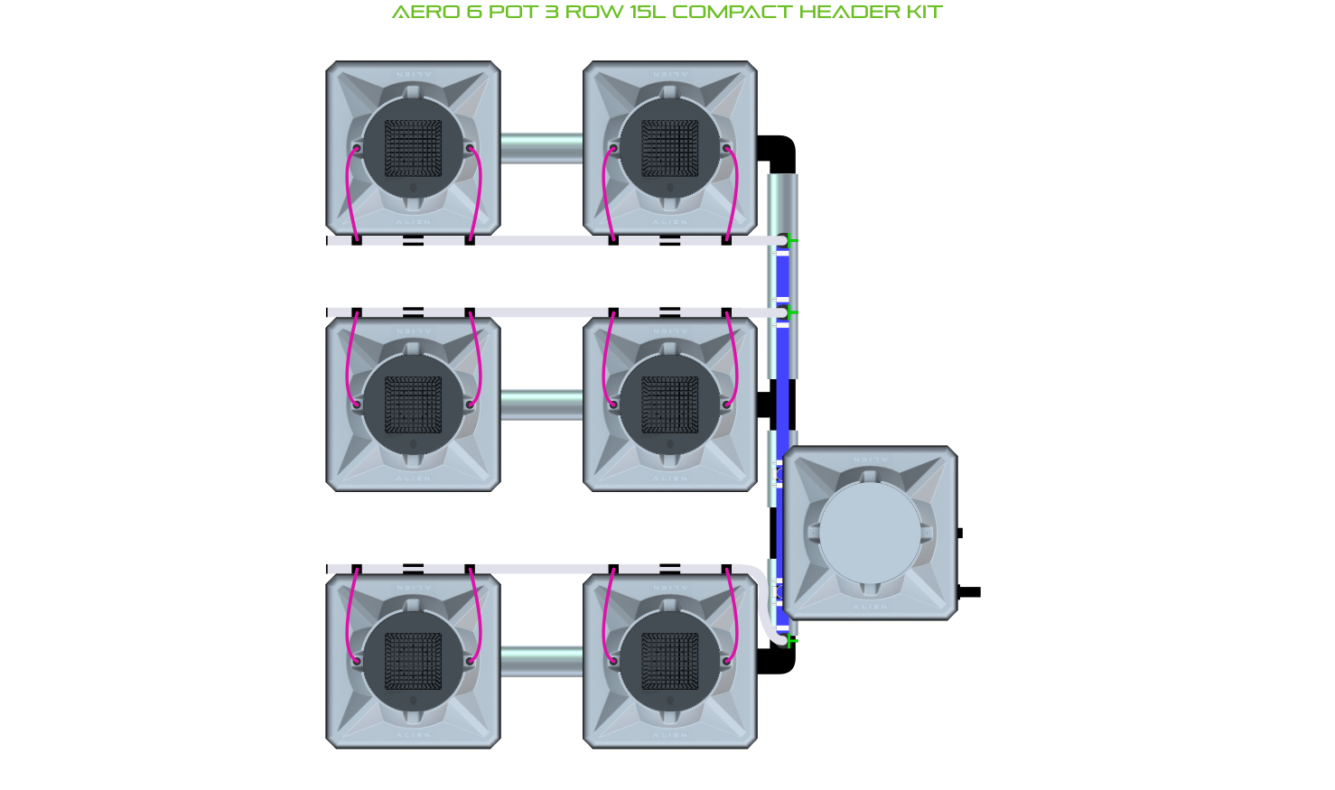 ALIEN AERO 6 Pot 3 Row Kit