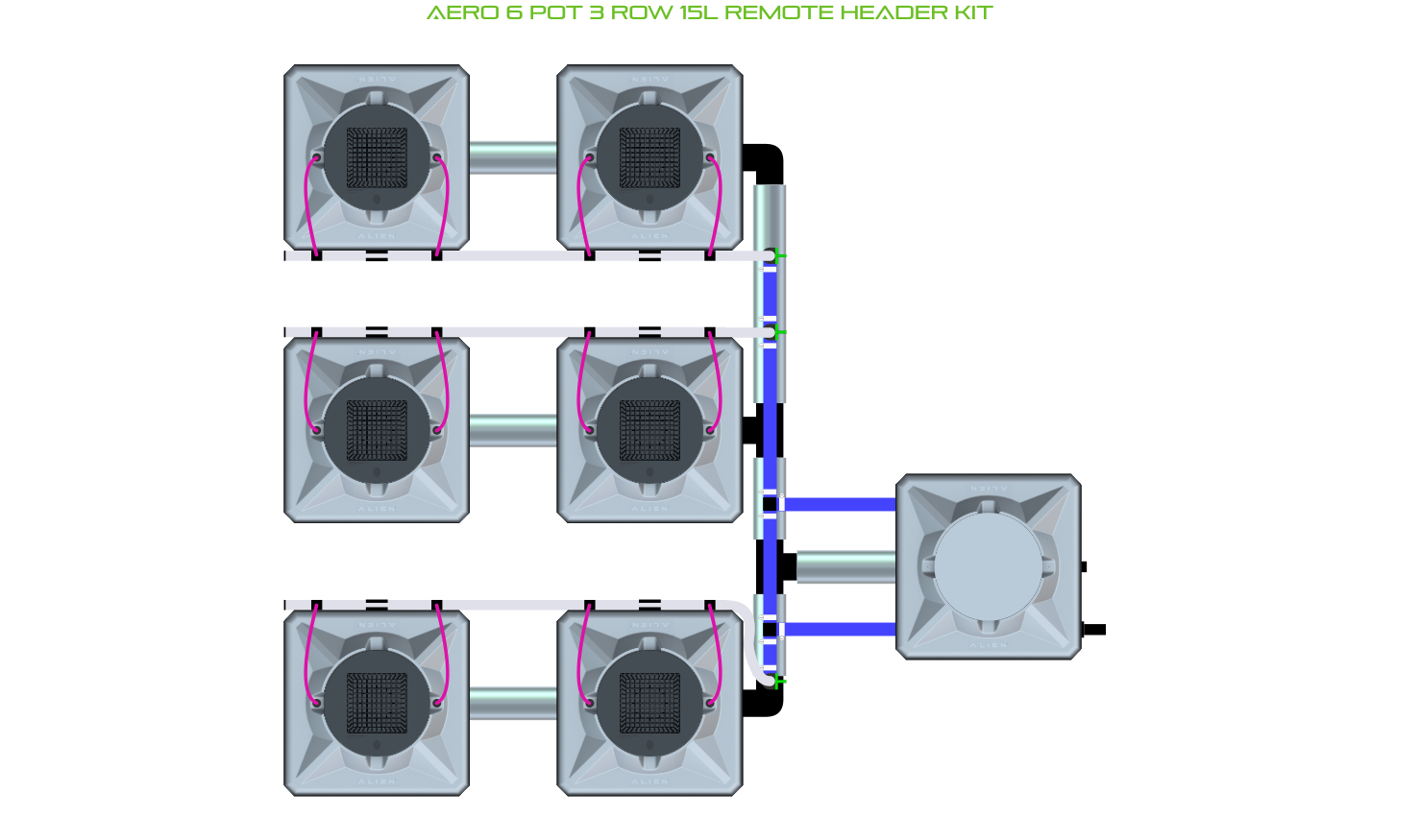 ALIEN AERO 6 Pot 3 Row Kit