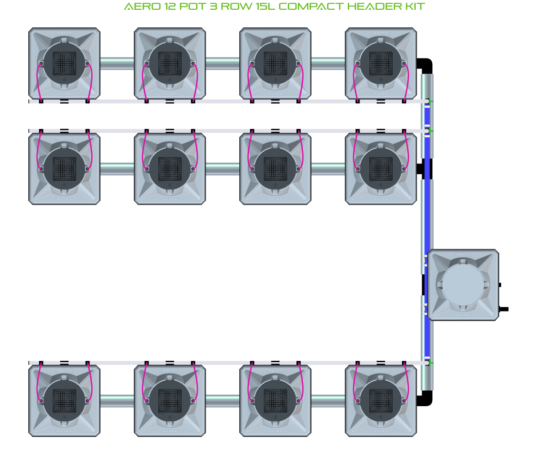 ALIEN AERO 12 Pot 3 Row Kit