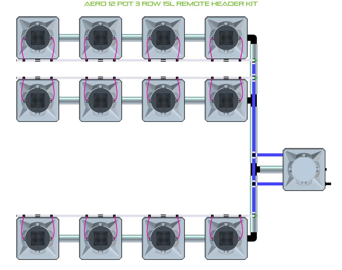 ALIEN AERO 12 Pot 3 Row Kit