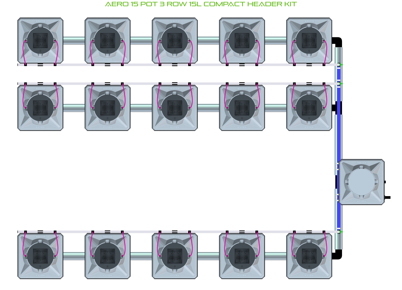 ALIEN AERO 15 Pot 3 Row Kit