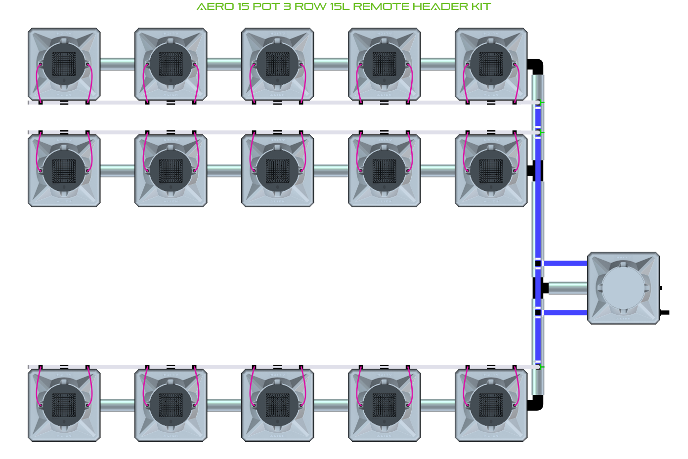 ALIEN AERO 15 Pot 3 Row Kit