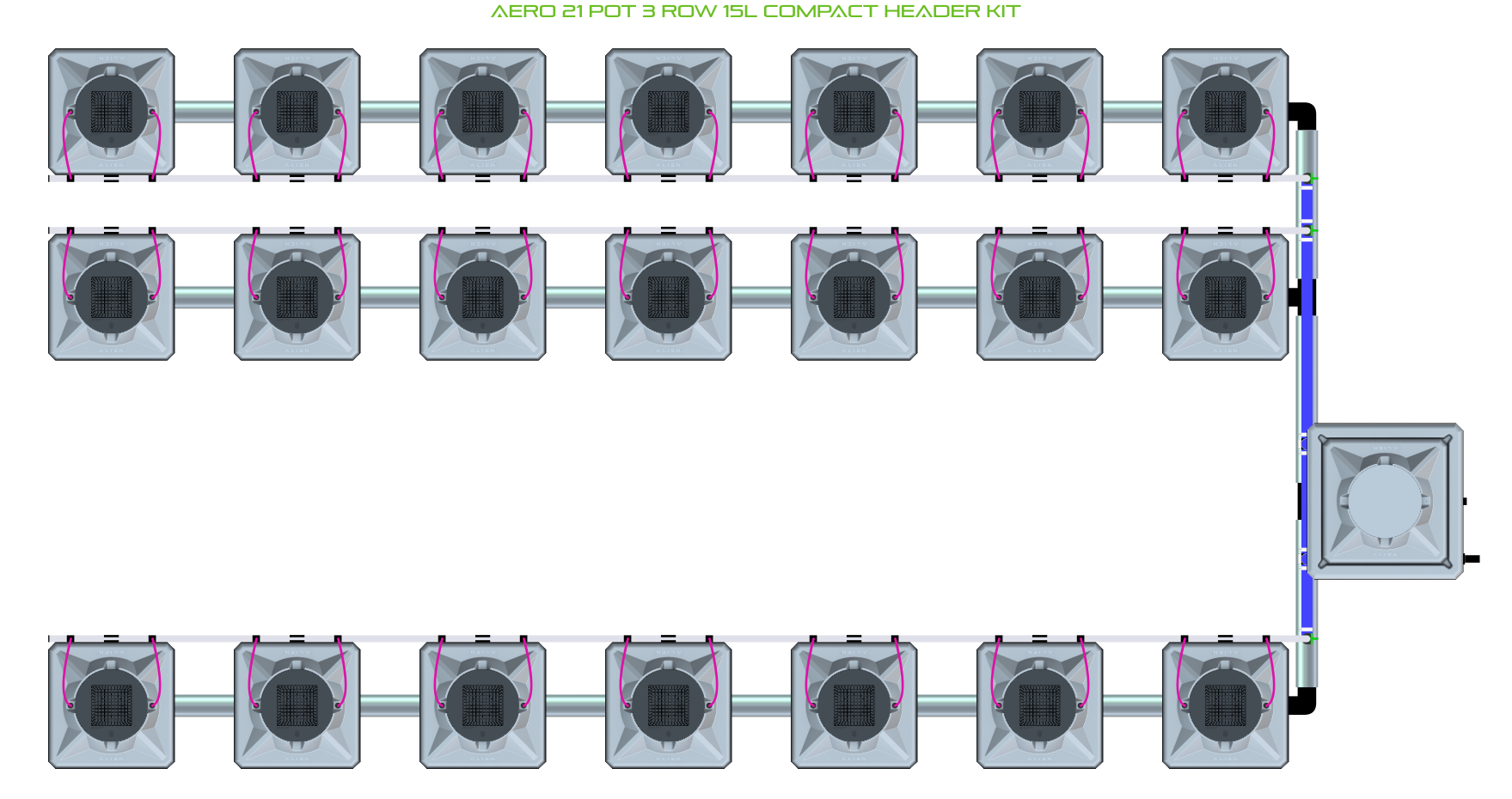 ALIEN AERO 21 Pot 3 Row Kit